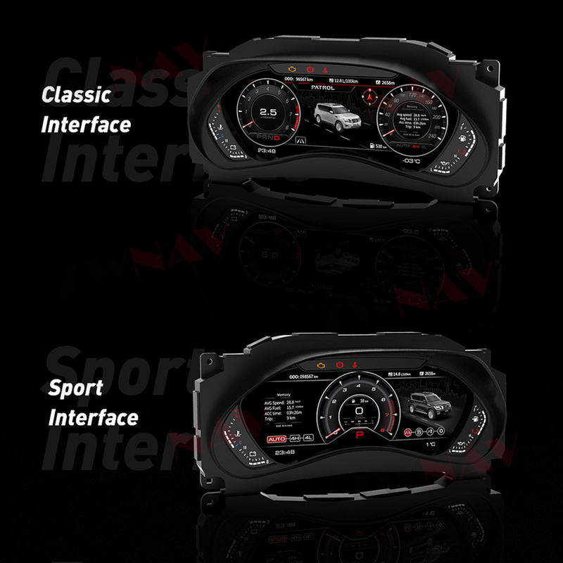De Autolcd van Nissan Patrol Y62 Controlebord voor Snelheidsmeter Digitale Cluster