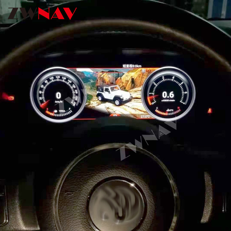 12,3-inch LCD digitaal instrumentenpaneel Display Jeep Wrangler autodashboard GPS-navigatie