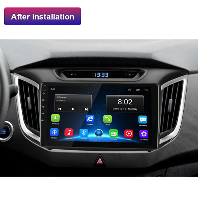 De Hoofdeenheid enig DIN Android 9 van BT5.0 IX25 Hyundai het Systeem van de Autonavigatie