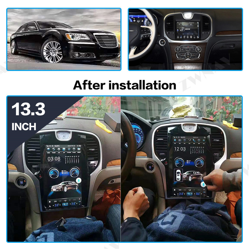 De radio Stereo Hoofdeenheid Android 9,0 van de Navigatieauto Carplay voor Chrysler 300C 2013-2019