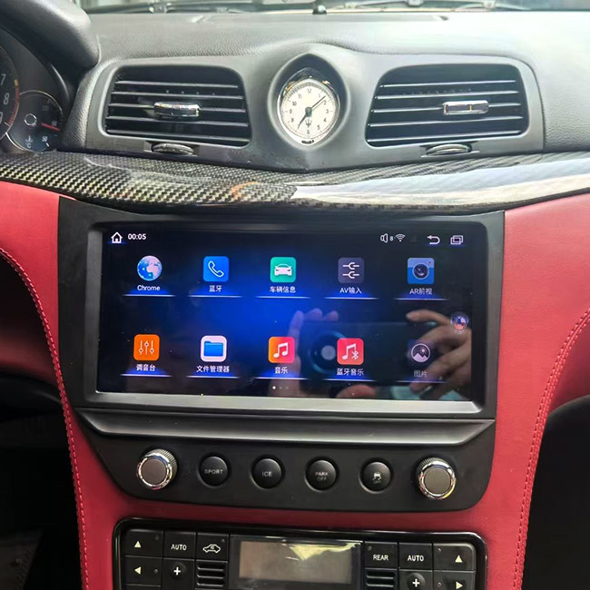 Android 10 van het de Band Zwarte Scherm van de Autoradio de Koolstofvezel voor Maserati GT/GC GranTurismo